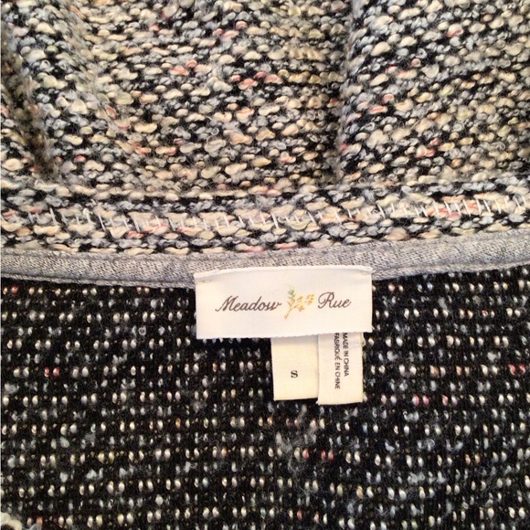 MEADOW RUE Tweed Polyblend Top 3/4 Sleeves - Small - Picture 4 of 10